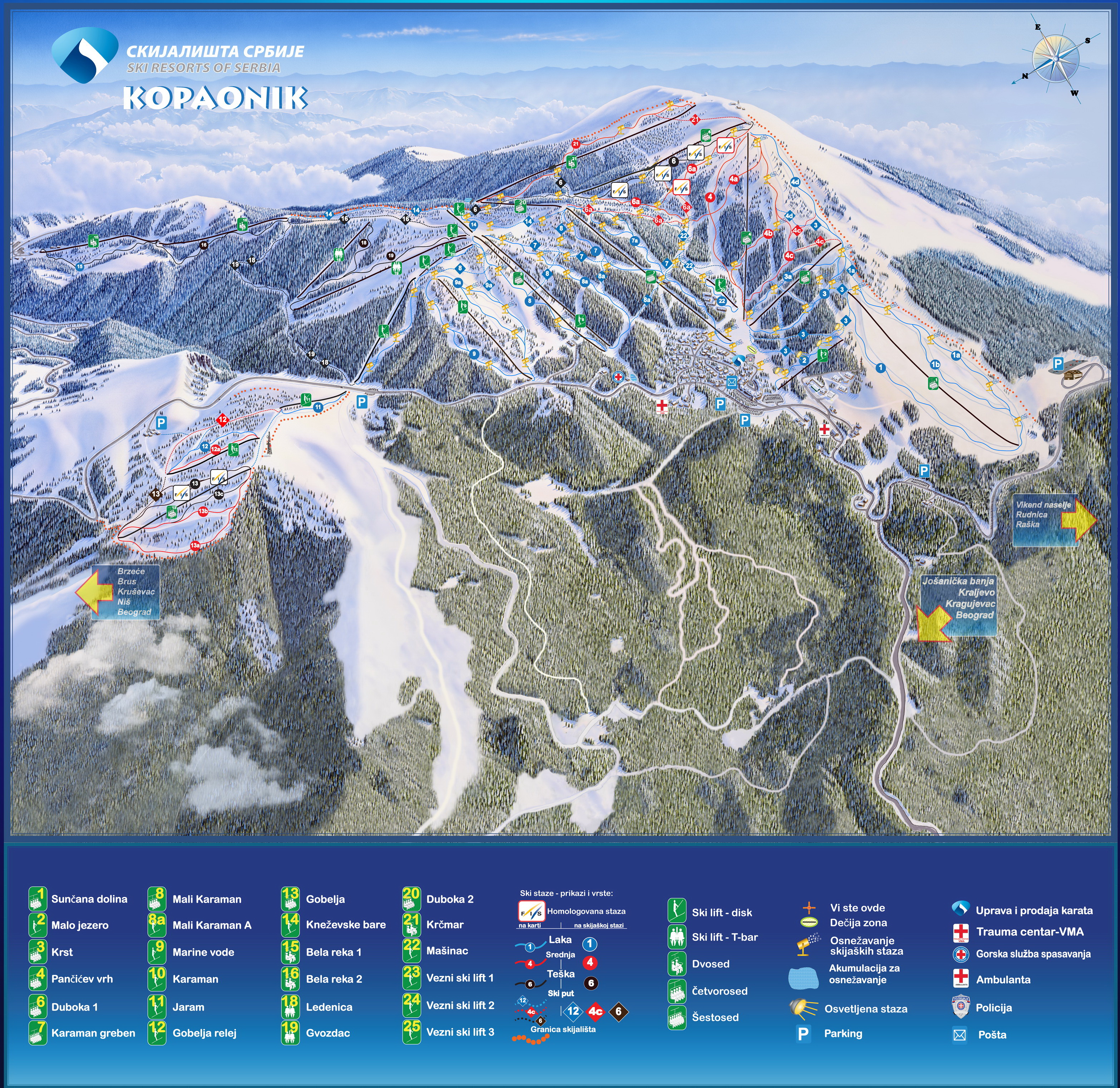 kopaonik mapa Kopaonik ski resort | RISK AND SAFETY ENGINEERING kopaonik mapa