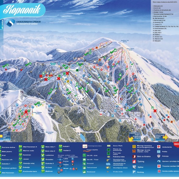 Live SKI mapa Kopaonika